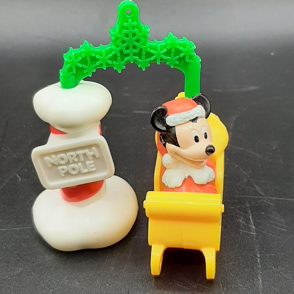 RARE Disney Nestle Christmas Mickey and Minnie Mouse and Goofy Plastic Ornament - Picture 4 of 7